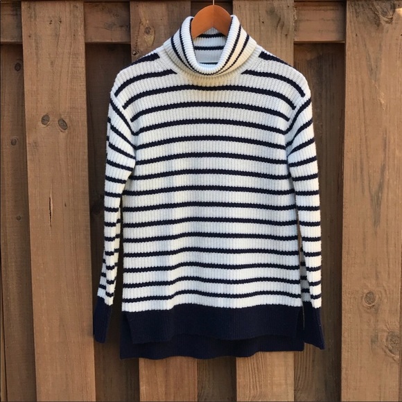 J. Crew Cream and Navy Stripe Sweater - Picture 3 of 7